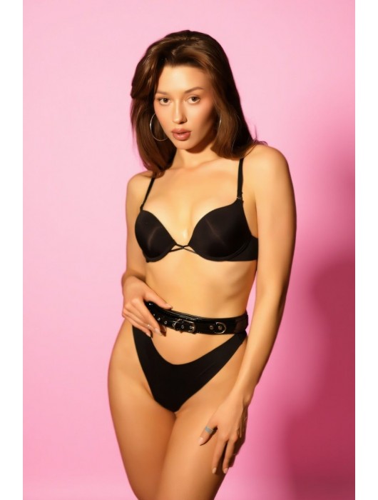 Эффектный черный пояс из лаковой эко-кожи - БДСМ Арсенал - купить с доставкой в Сызрани