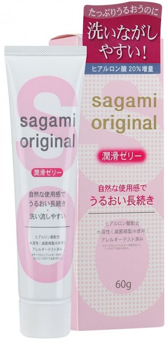 Гель-смазка на водной основе Sagami Original - 60 гр. - Sagami - купить с доставкой в Сызрани