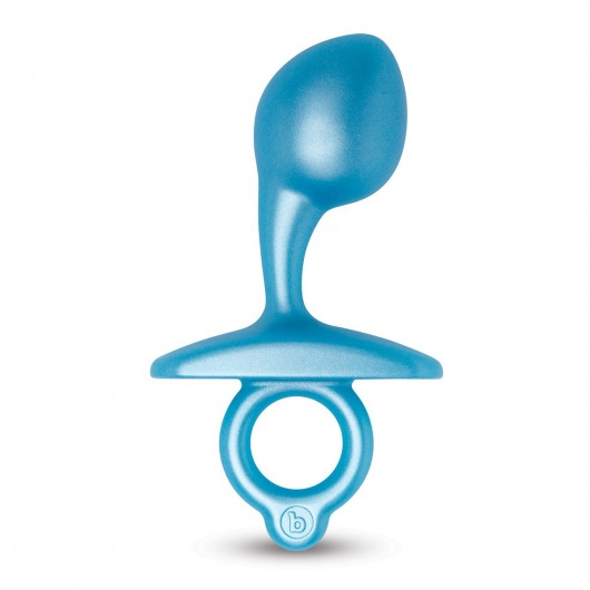 Голубая анальная пробка для массажа простаты Bulb Silicone Prostate Plug - 10,7 см. - b-Vibe - в Сызрани купить с доставкой