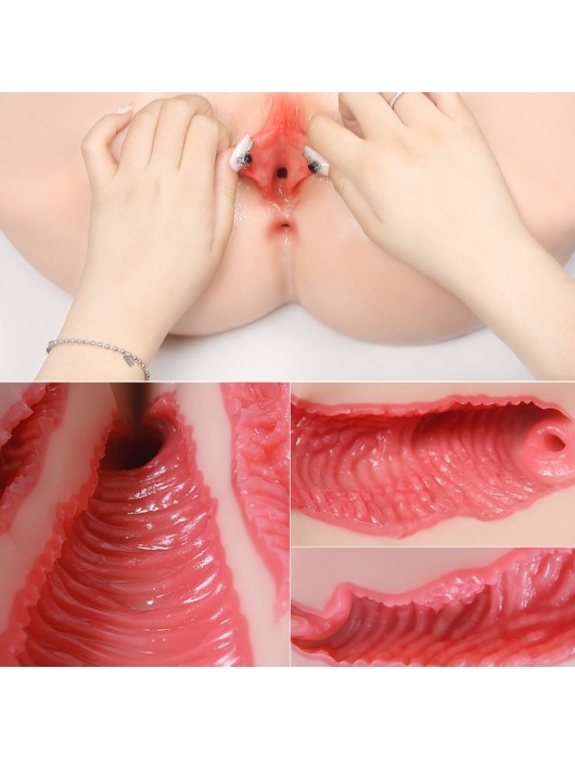 Мастурбатор-полуторс с двойным слоем материала Vanilla Onahole Real Vagina - KOKOS - в Сызрани купить с доставкой