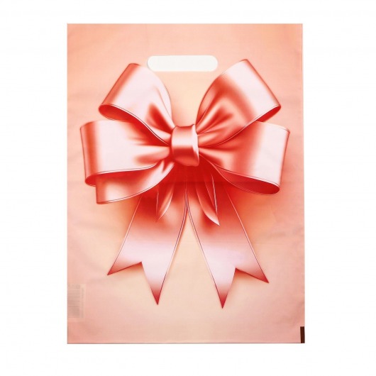 Пакет с принтом в виде банта с вырубной ручкой (30х40 см) - Сима-Ленд - купить с доставкой в Сызрани