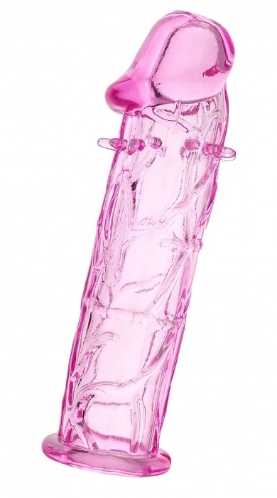Розовая насадка фаллической формы - 12,5 см. - A-toys - в Сызрани купить с доставкой