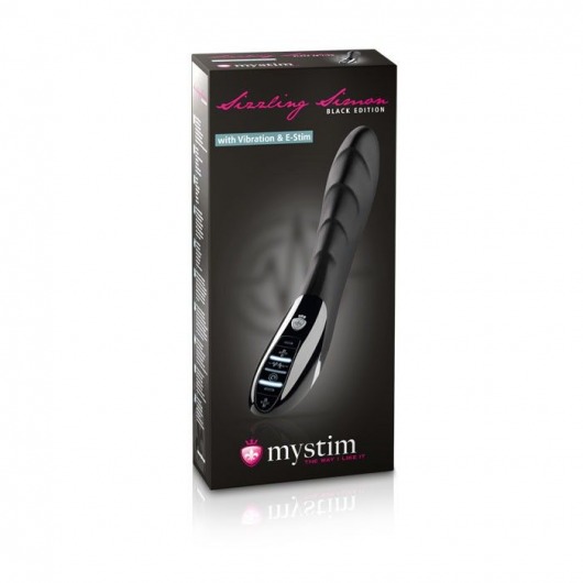 Вибратор с электростимуляцией Sizzling Simon Black Edition - 27 см. - MyStim - купить с доставкой в Сызрани