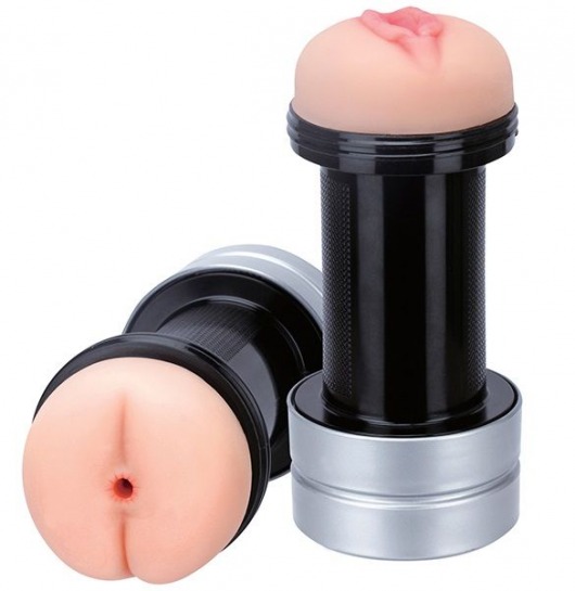 Мастурбатор 2-в-1 REALSTUFF 2 IN 1 HUMMER ANUS   VAGINA: вагина и анус - Dream Toys - в Сызрани купить с доставкой