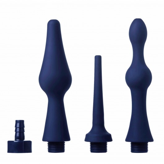 Набор из 3 универсальных насадок для анального душа Universal 3 Piece Silicone Enema Attachment Set - XR Brands - купить с доставкой в Сызрани