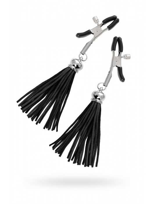 Зажимы на соски «Прищепки» с черными кисточками из замши - Pecado - купить с доставкой в Сызрани