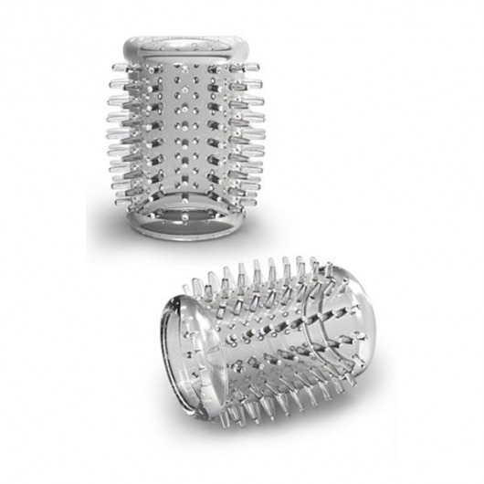 Прозрачная насадка с шипами STAY HARD COCK SLEEVE 01 CLEAR - Blush Novelties - в Сызрани купить с доставкой