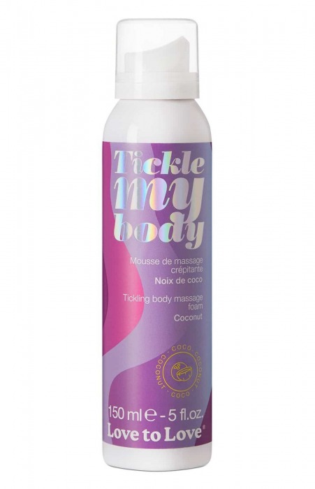 Массажная хрустящая пенка Tickle My Body Coconut с ароматом кокоса - 150 мл. - Love to Love - купить с доставкой в Сызрани