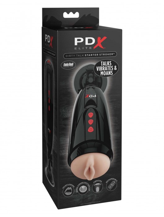 Мастурбатор-вагина с вибрацией Dirty Talk Starter Stroker - Pipedream - в Сызрани купить с доставкой