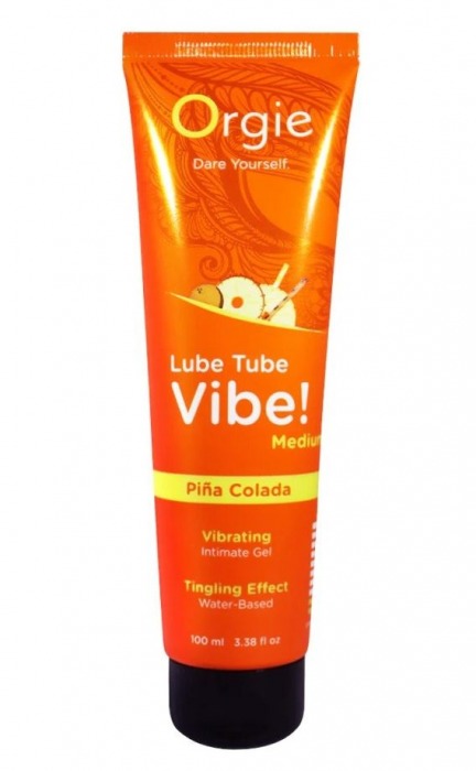 Гель с эффектом вибрации Lube Tube Vibe Medium Pina Colada - 100 мл. - ORGIE - купить с доставкой в Сызрани