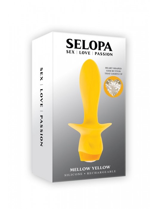 Желтая анальная вибропробка Mellow Yellow - 13,5 см. - Selopa