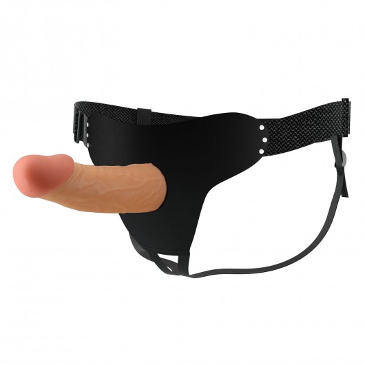 Телесный полый мужской страпон Stark - 17,5 см. - Baile - купить с доставкой в Сызрани