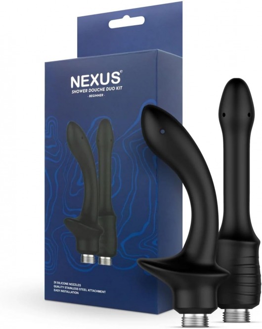 Набор из 2 насадок для анального душа Shower Douche Duo Kit Beginner - Nexus Range - купить с доставкой в Сызрани
