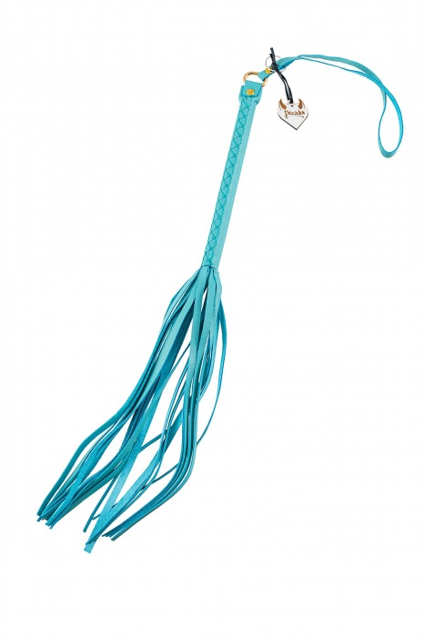 Голубая кожаная плеть - 50 см. - Pecado - купить с доставкой в Сызрани