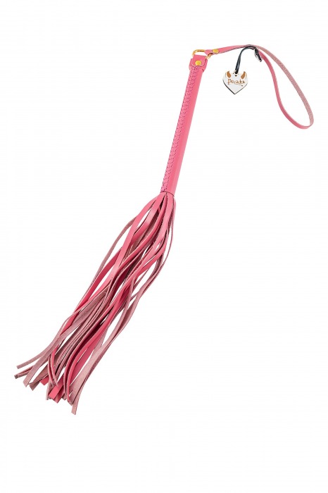 Розовая кожаная плеть - 50 см. - Pecado - купить с доставкой в Сызрани