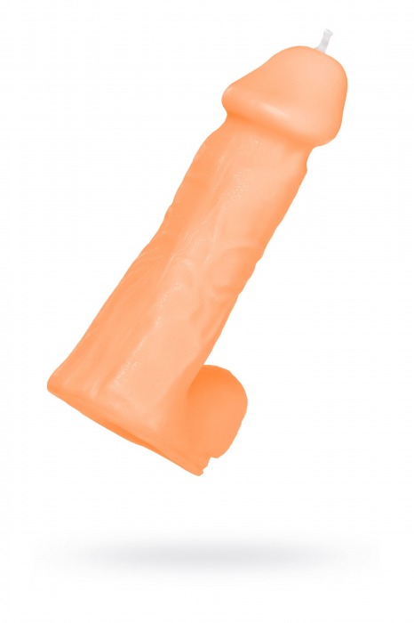 Оранжевая сувенирная свеча «Пенис» - Pecado - купить с доставкой в Сызрани