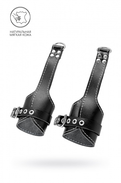 Черные подвесы с белой строчкой - Pecado - купить с доставкой в Сызрани