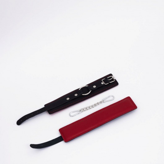 Черно-красные кожаные оковы - Crazy Handmade - купить с доставкой в Сызрани