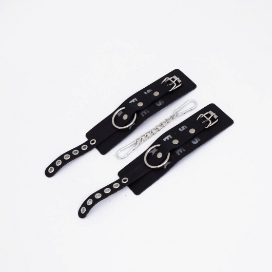 Черные кожаные наручники Sex - Crazy Handmade - купить с доставкой в Сызрани