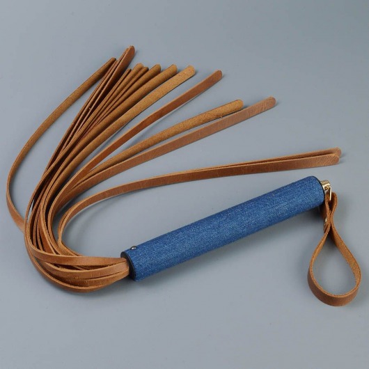 Плеть с джинсовой ручкой «Дикий Запад» - 60 см. - Sitabella - купить с доставкой в Сызрани