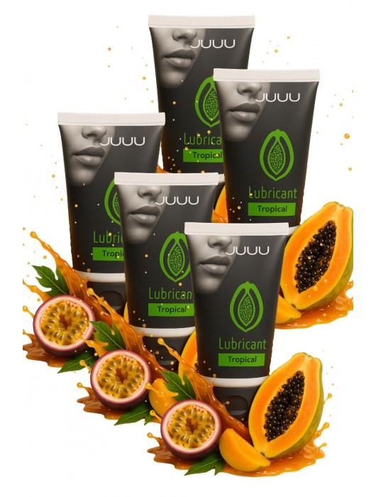 Набор из 5 съедобных лубрикантов JUJU со вкусом тропических фруктов - JuJu - купить с доставкой в Сызрани