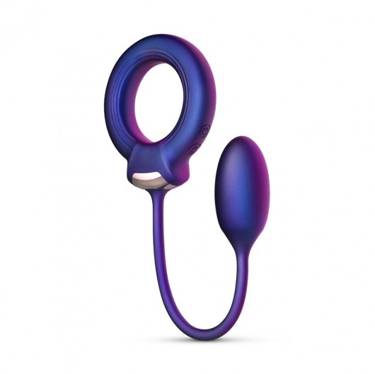 Фиолетовое эрекционное виброкольцо с анальным шариком Eclipse - ONE DC B.V. - в Сызрани купить с доставкой