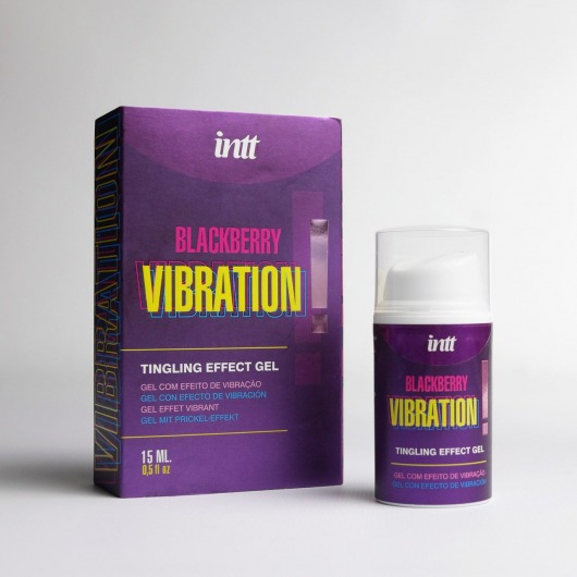 Стимулирующий гель с эффектом вибрации Blackberry Vibration - 15 мл. - INTT - купить с доставкой в Сызрани