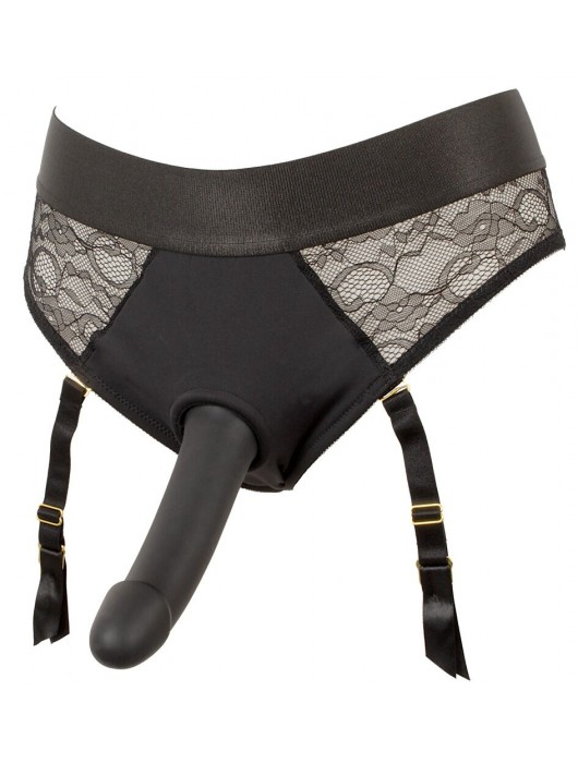 Черный женский страпон Strap-on Set: трусики и насадка - Orion - купить с доставкой в Сызрани
