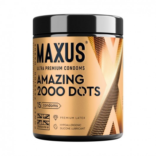 Точечные презервативы MAXUS 2000 Amazing Dots с железным кейсом - 15 шт. - Maxus - купить с доставкой в Сызрани