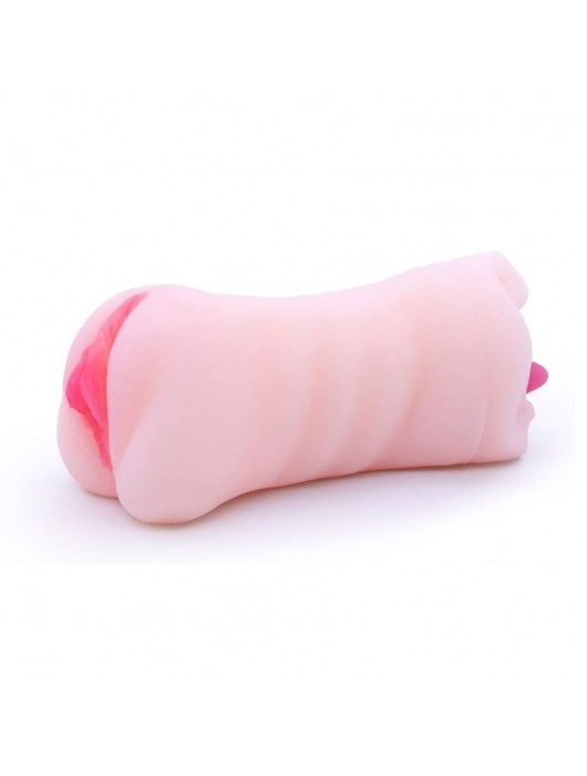 Телесный двусторонний мастурбатор - вагина и ротик - Boys of Toys - в Сызрани купить с доставкой