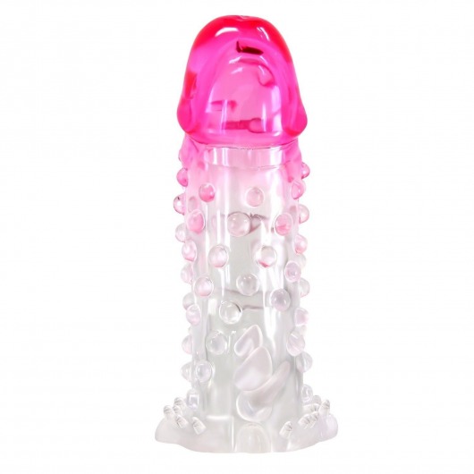 Прозрачно-розовая насадка на пенис Wilford - 13,5 см. - Baile - в Сызрани купить с доставкой