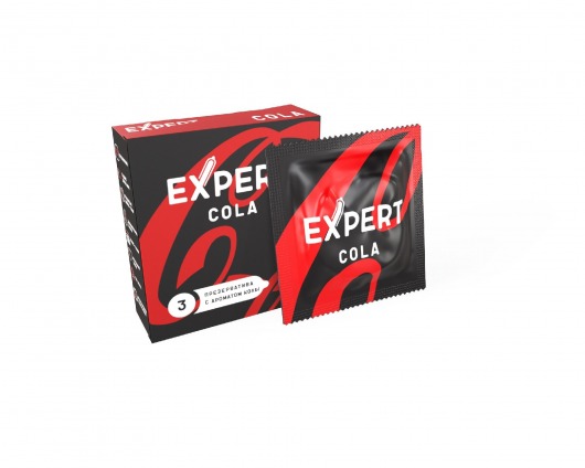 Презервативы с ароматом колы Expert Cola - 3 шт. - Expert - купить с доставкой в Сызрани