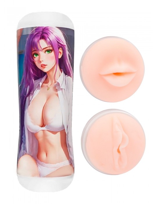 Двусторонний мастурбатор аниме - ротик и вагина - Tokyo Style - в Сызрани купить с доставкой