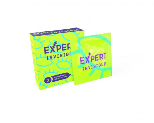 Ультратонкие презервативы Expert Invisible - 3 шт. - Expert - купить с доставкой в Сызрани