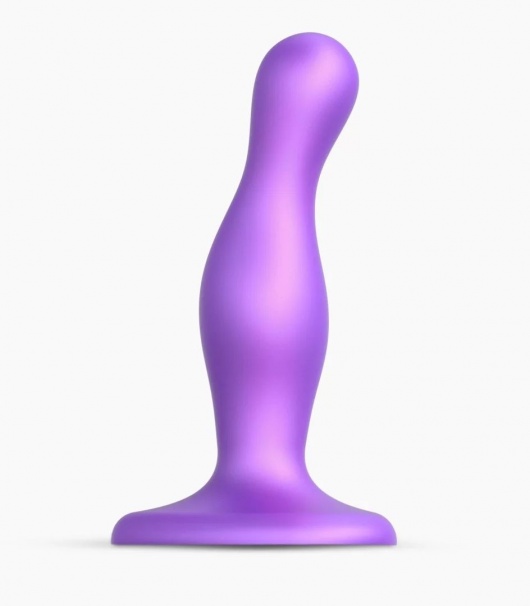 Фиолетовая насадка Strap-On-Me Dildo Plug Curvy size S - Strap-on-me - купить с доставкой в Сызрани
