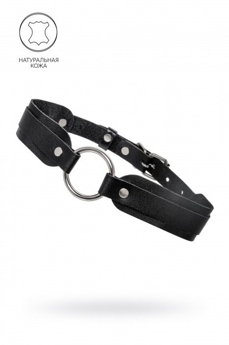Черный кожаный чокер-ошейник со скруглёнными углами - Pecado - купить с доставкой в Сызрани