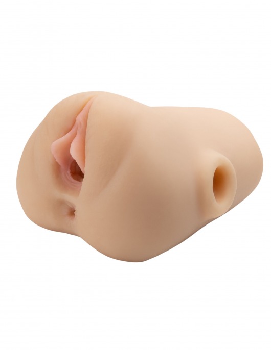 Телесный мастурбатор с вибрацией Double Pounder Vibrating Squeeze Stroker - Pipedream - в Сызрани купить с доставкой