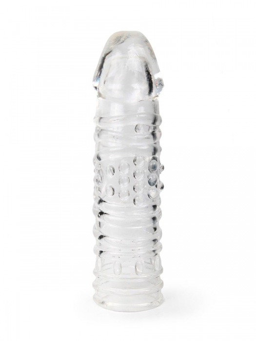 Прозрачная закрытая насадка на пенис - 17 см. - Sex Expert - в Сызрани купить с доставкой