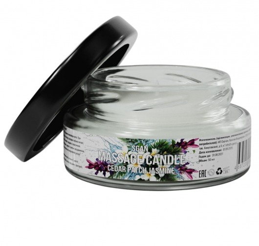 Массажная свеча «Кедр - Пачули - Жасмин» - 50 мл. - SGAN - купить с доставкой в Сызрани