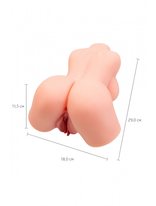 Реалистичный мастурбатор в форме женского тела с 2 любовными входами - No Name - в Сызрани купить с доставкой