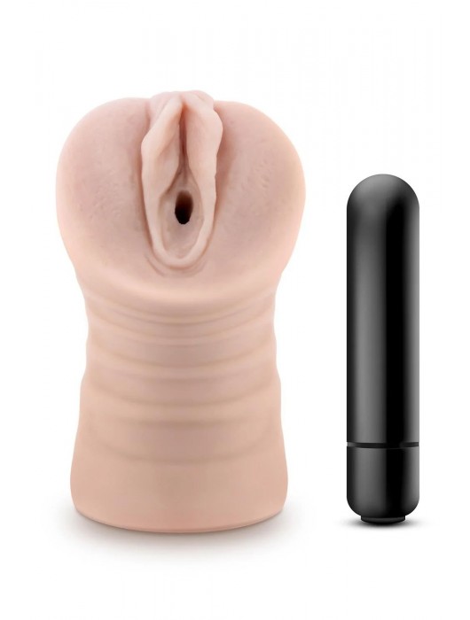 Телесный мастурбатор-вагина Ayumi с вибрацией - Blush Novelties - в Сызрани купить с доставкой