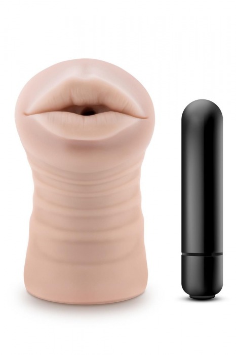Телесный мастурбатор-ротик Nicole Vibrating Masturbator - Blush Novelties - в Сызрани купить с доставкой
