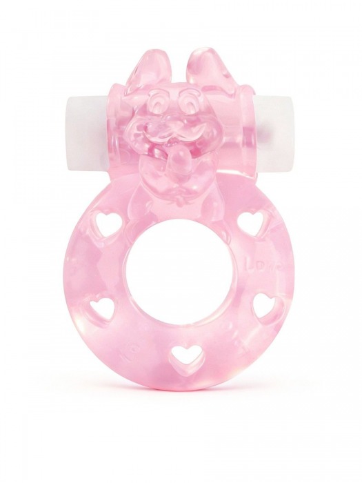 Розовое эрекционное виброкольцо в форме зайчика - 1137 - в Сызрани купить с доставкой