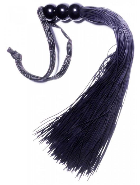 Черная силиконовая плетка - 25,4 см. - Boys of Toys - купить с доставкой в Сызрани