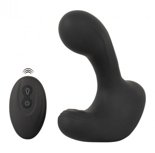 Черная анальная вибропробка с функцией расширения RC Butt Plug with 3 functions - Orion - в Сызрани купить с доставкой