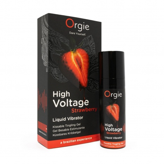 Жидкий вибратор Orgie High Voltage Strawberry - 15 мл. - ORGIE - купить с доставкой в Сызрани