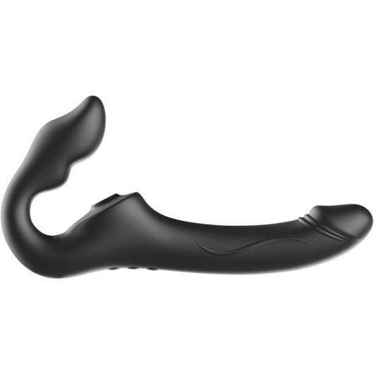 Черный безремневой страпон с 3 моторами - Ibiza - купить с доставкой в Сызрани