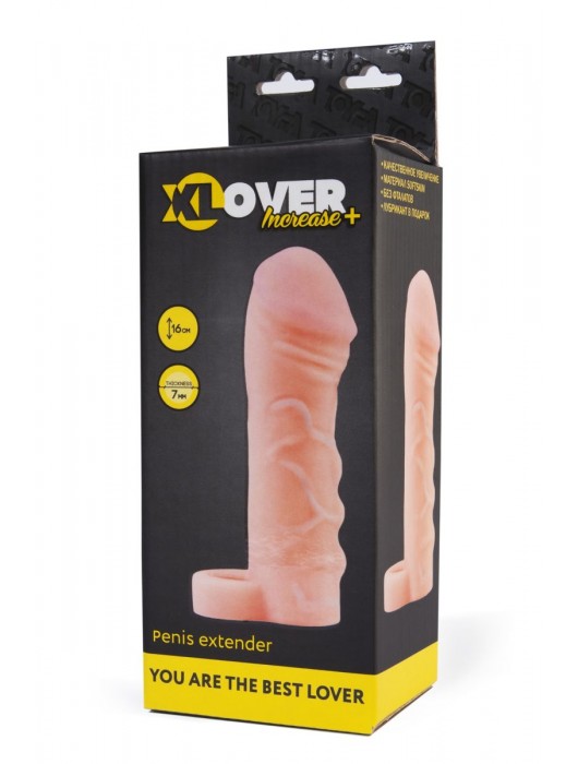 Фаллическая удлиняющая насадка с кольцом для фиксации - 16 см. - ToyFa - в Сызрани купить с доставкой