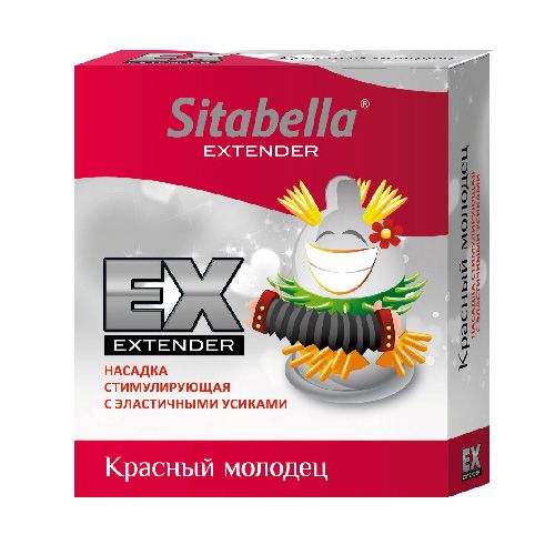 Стимулирующая насадка Sitabella Extender  Красный молодец - Sitabella - купить с доставкой в Сызрани