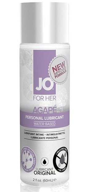 Лубрикант на водной основе для женщин JO AGAPE LUBRICANT ORIGINAL - 60 мл. - System JO - купить с доставкой в Сызрани